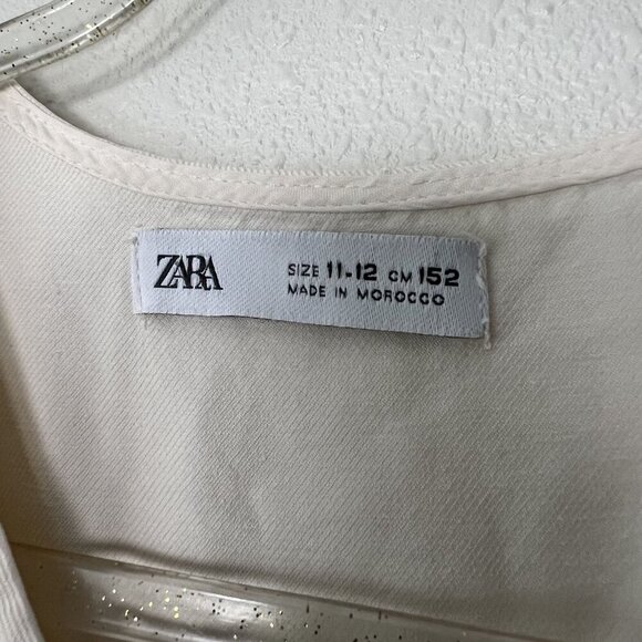 Zara Girls 11-12 Cream Safari Big Pocket Romper - Picture 3 of 8